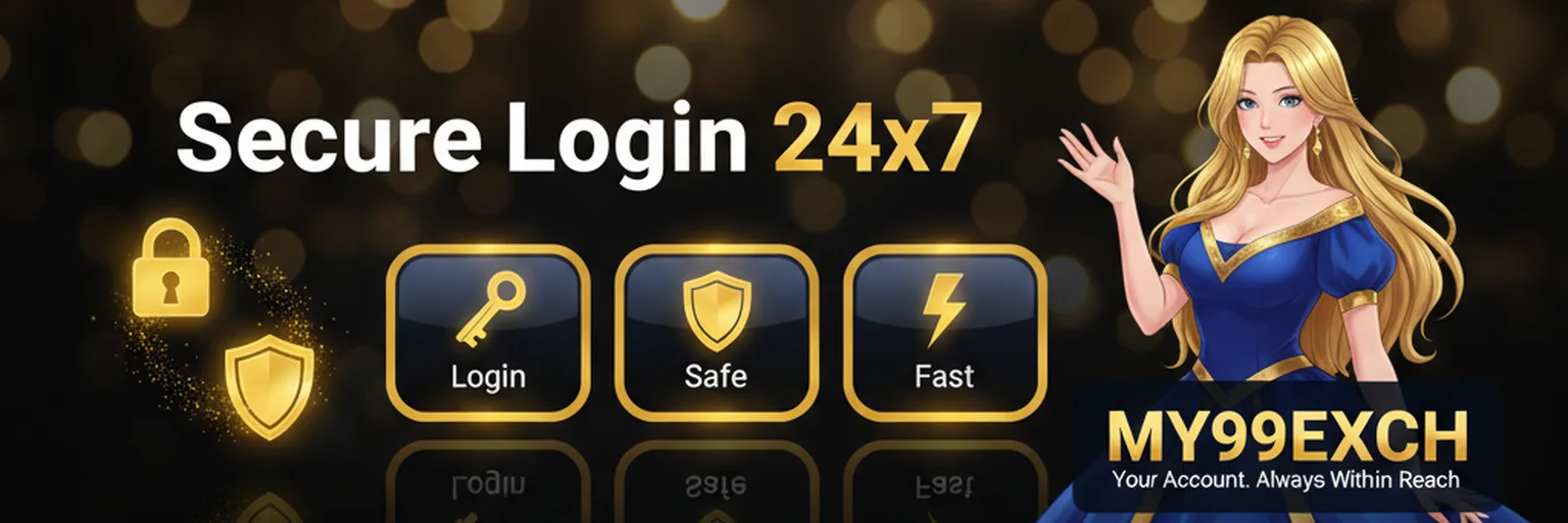 My99Exch login banner: secure 24x7 account access with MY99EXCH